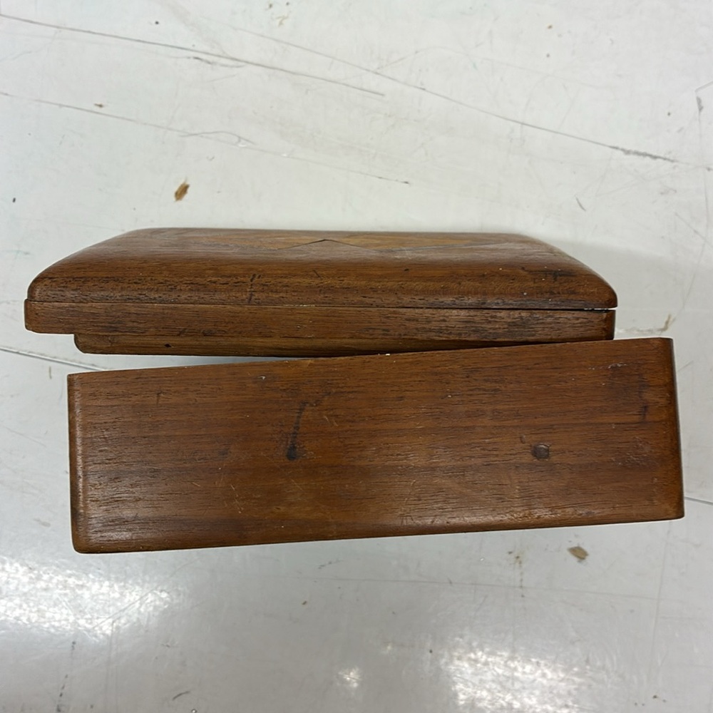 Wooden Decorative Box with Geometric Inlay - Picture 4 of 13